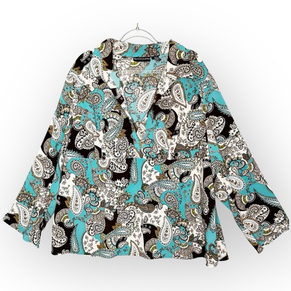 Vintage y2k 90s top shirt womens 3x plus size Babydoll Career Button Up Blouse - Picture 1 of 10